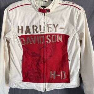 Harley-Davidson Red and White Riding Jacket